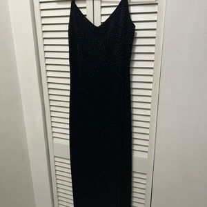 Black velvet dress